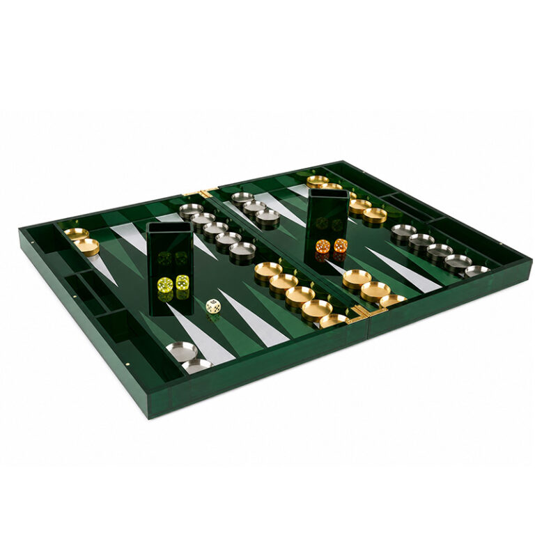 Transparent Green acrylic backgammon protable set